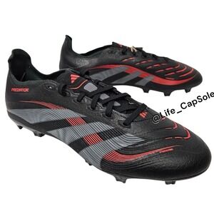 Size 10 - Adidas Soccer Cleats Predator League Black Red FG/MG ID1328 Mens New
